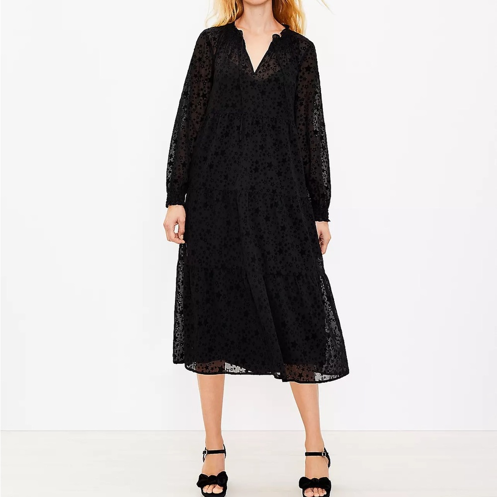 Loft Star Midi Swing Dress